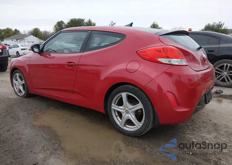 2012 Hyundai Veloster Base W/Red/Black from USA, damaged, VIN KMHTC6AD9CU070372
